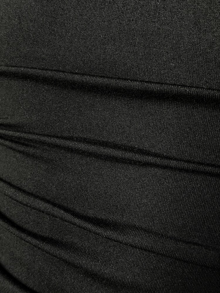 Bitrose SHEINUnitySexySolidColorExaggeratedSleeveCrewNeckShortSleeveT-ShirtWomenSShortSleeveTops BlousesForWomenNewTShirtGothicTopWomenTopGothicFashion - Black - View 7