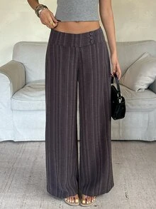 Aloruh Women's Low Waist Casual Retro Satin Versatile Brown Maillard Color Long Skirt - Multicolor - View 6