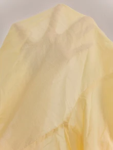 SHEIN PETITE طقم نسائي كاجوال من قطعتين بلون موحد، قميص بأكمام طويلة مع عقدة جانبية وبنطال واسع الساق - أصفر - مشاهدة 10