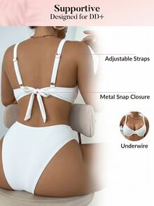Voyashape Women's Starfish Decor Push-Up Swimwear Set, All White, Summer, Casual, Holiday, Party, Vacation, Holiday Beach Two-Piece Bikini With Removable Bra Pads - White - View 6