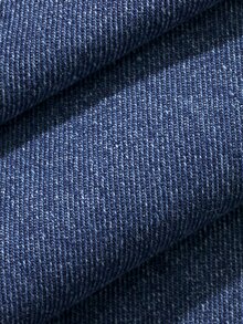 DAZY Women's Autumn Round Neck Long Sleeve Loose Fit Blue Casual Denim Sweatshirt And Wide Leg Pants Set - Blue - View 7