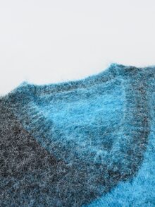 NEOSTRIT 男士V領漸層色休閒百搭針織背心 - 綠色 - 查看 8