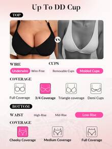 Voyashape Women's Shell Decorated Halter Bikini Set Music Festival Summer Beach - Multicolor - View 7
