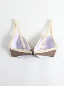 Voyashape 2026 Novo Maiô Feminino DD+, Estilo Resort de Ilha, Top Separado com Nó Contrastante em Mocha, Design Versátil e Casual na Moda, Adequado para Férias de Verão na Praia - Café - Visão 3