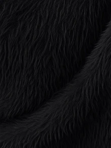 SHEIN EZwear Celana Rajut Longgar Potongan Lurus dengan Pinggang Elastis - Hitam - View 7