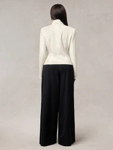 Radiana Women's Solid Color Casual Versatile Daily Long Sleeve Jacket - White - View 3