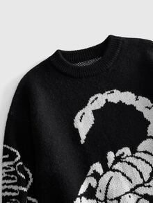 ROMWE MEN Jerseys para Hombre - Negro - Ver 4