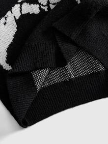 ROMWE MEN Jerseys para Hombre - Negro - Ver 5