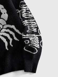 ROMWE MEN Jerseys para Hombre - Negro - Ver 6
