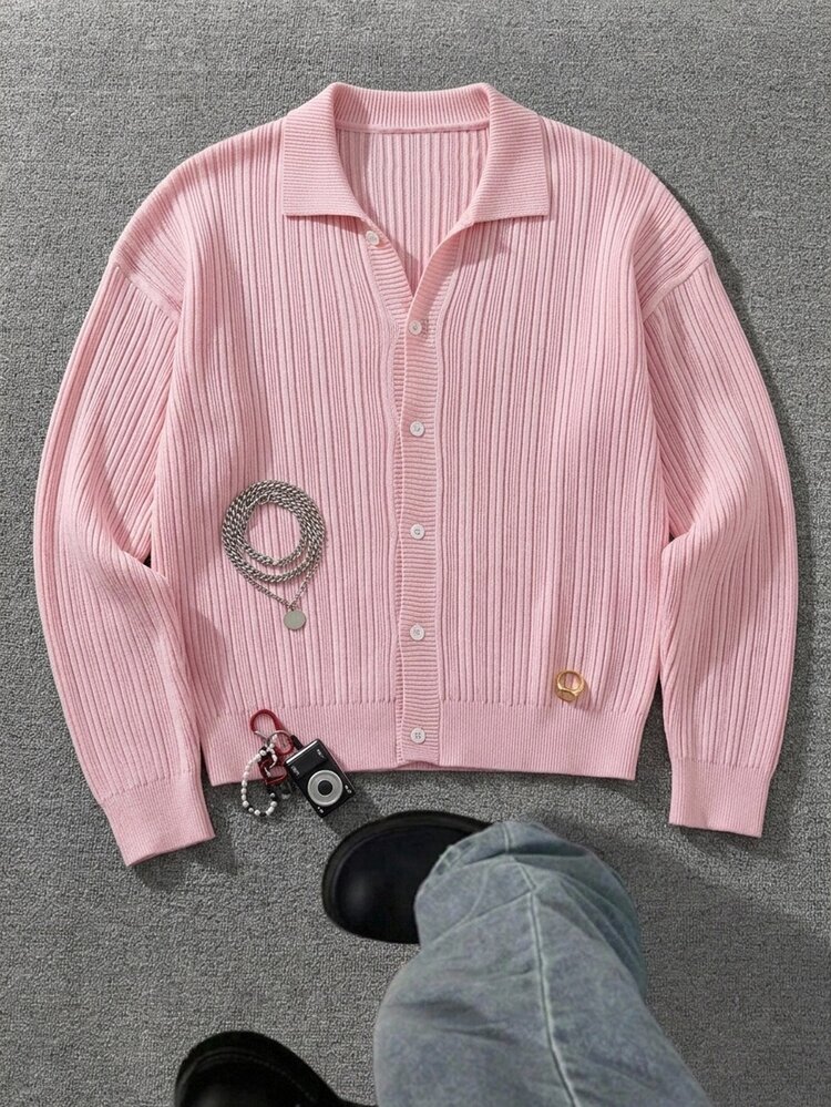 NEOSTRIT Cardigan Lengan Panjang Pria Bergaris Kasual Serbaguna untuk Pemakaian Sehari-hari - MultiWarna - View 2