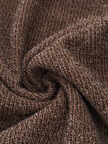 SHEIN Women's Maternity Casual Two Pieces Set: Asymmetric-Neck Long-Sleeve T-Shirt Adjustable-Waist Pants (Autumn/Winter) Fall Photoshoot Formal Brown - Brown - View 6