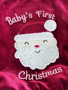 LMoss Kids Kids Baby Girl Knitted Solid Color Santa Claus Pattern Crew Neck T-Shirt And Long Pants 2 Pieces Set, Suitable For Indoor, Outdoor, Velvet Set, Christmas, Holiday, Party, Photo - Multicolor - View 4