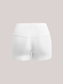 Veilyse 3pcs Women High Waist Smooth Panties, Comfortable Breathable Solid Color & Printed Design, Seamless Tummy Control, Non-Slip Shorts - Multicolor - View 5