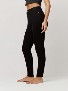 Musera Petite Mid Rise Skinny Fitted Denim Jeans Summer Daily Eveyday Core Denim Everyday Black Casual - Black - View 5