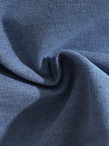 SHEIN Genkimix Kids 女童牛仔褲 Y2K 牛仔女郎風長褲 秋季秋冬冬季款 純棉牛仔兩件套 四季通用 嬰兒洗禮藍 - 藍色 - 查看 7