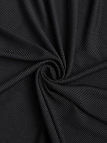 Vionelle Jaket Kardigan Rajut Bergaris Elastis Ukuran Besar, Cocok untuk Perjalanan Sehari-hari, Santai, dan Berpakaian Santai di Luar Ruangan untuk Klub, Warna Hitam Musim Gugur - Hitam - View 8