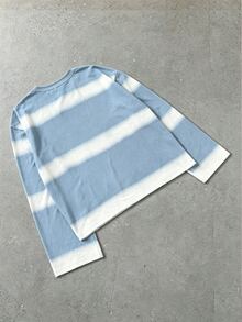 ROMWE MEN Street Life Kaos Lengan Panjang Bergaris Blok Warna Kasual Pria, Musim Gugur - Biru - View 2