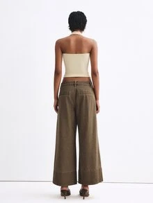 ATUI Studio Women's Button Casual Versatile Daily Denim Jeans - Brown - View 3