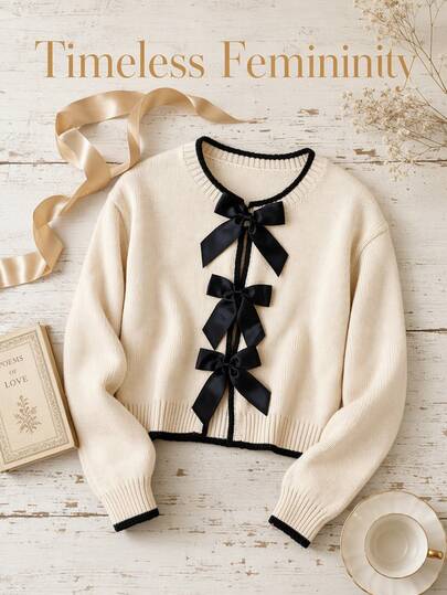SHEIN Cardigan Rajut Kabel Lengan Panjang Pendek Warna Biru Langit Serbaguna untuk Anak Perempuan di Musim Gugur/Dingin, dengan Aksen Kupu-kupu dan Kancing, Menambah Sentuhan Manis dan Elegan, Kain Lembut Mudah Dipadukan dengan Celana Jeans dan Rok, Item Modis untuk Anak Perempuan di Musim Gugur/Dingin, Cocok untuk Berbagai Acara Seperti Pesta, Jalan-jalan, Belanja, Sekolah, dll.