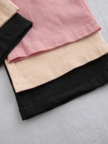 SHEIN 3pcs/Pack Girls Casual Comfortable Wide Leg Pants Suitable For Spring And Autumn - Multicolor - View 10