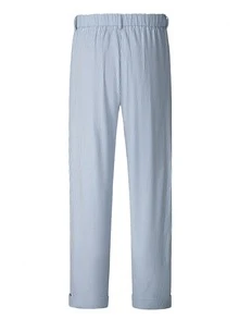 Manfinity Mode Men's Mature Modern Blue Striped Casual Suit Pants, Spring/Summer - Navy Blue - View 2