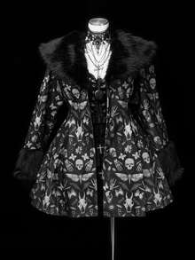 Sunspun Plus Size Women's Faux Fur Collar Sleeve Patchwork Cinched Waist Wool Blend Printed Jacket Winter - Multicolor - View 3