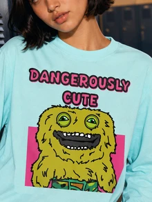 Fuggler | Fanslatte Character Graphic Teen Girls T-Shirt Long Sleeve Green - Green - View 4