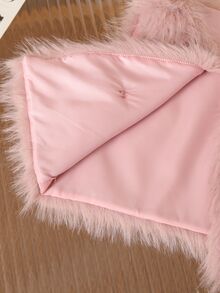 SHEIN 蓬松开衫和百褶裙两件套，可爱百搭，适合秋冬季女宝宝粉色连衣裙、女宝宝仿皮草背心两件套、女宝宝服装、女宝宝冬季服装、女宝宝秋季秋装 - 粉色 - 查看 8