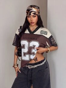 Coolane 女款春夏 Y2K 街頭風復古服飾 - 棕色 - 查看 3
