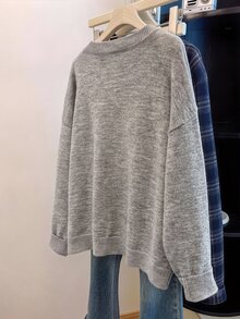 Velvienne Plus Size Korean Style Jacquard Button Long Sleeve Knit Cardigan - Multicolor - View 2