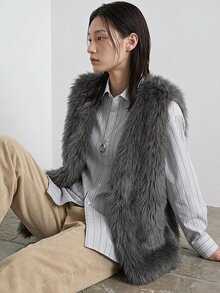 FRIFUL 女士保暖背心夹克 秋冬 - 灰色 - 查看 10