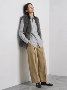 FRIFUL 女士保暖背心夹克 秋冬 - 灰色 - 查看 12