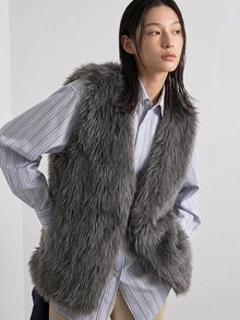FRIFUL 女士保暖背心夹克 秋冬 - 灰色 - 查看 16
