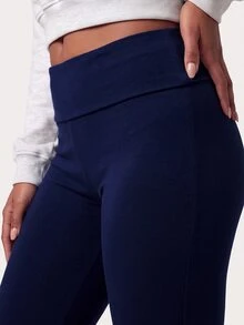 MISSGUIDED TEEN SM1-087 - SEQUIN WING ROLL OVER PANT - Navy Blue - View 5