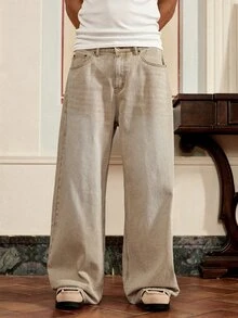 SWAVVY Men's Casual Woven Loose Fit Long Pants, Everyday Young Leisure Style - Dusty Pink - View 4