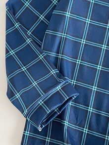 Boys' Simple Elegant Blue Plaid Casual Comfortable Long Sleeve Top And Pants 2 Pieces Set Loungewear - Blue - View 8