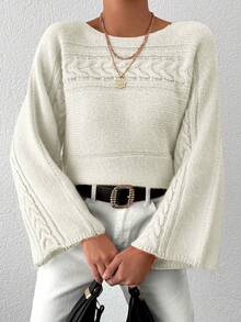 EURMUSE Women's Sweater - White - View 5