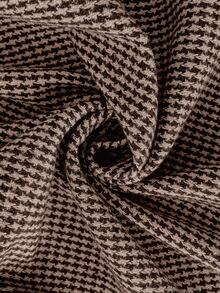 Easowa Jaket Wanita Musim Gugur/Musim Dingin Motif Houndstooth Kasual Elegan Serbaguna Jaket Lengan Panjang untuk Sehari-hari dan Kantor Warna Hitam - Khaki - View 6