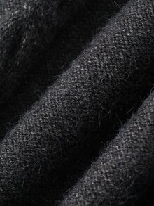 DAZY Dark Gray Cable Knit Crew Neck 2 In 1 Patchwork Loose Batwing Sleeve Long Sleeve Casual Knit Sweater - Grey - View 7