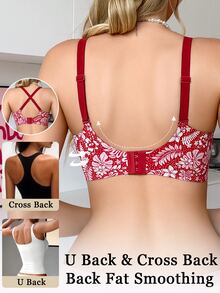 PetitDoll 1pc Sexy Style Red Heart Print Seamless Underwear - Multicolor - View 2