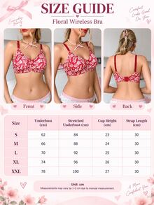PetitDoll 1pc Sexy Style Red Heart Print Seamless Underwear - Multicolor - View 7