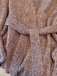 GlowEve CURVE Plus Size Women's Casual Lace-Up Loose Fit Cardigan Sweater - Chocolate Brown - View 6