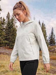 In My Nature Women's Hooded Casual Outdoor Softshell Jacket - Light Grey - View 2