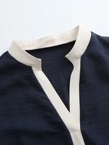 RosyDaze Fall/Winter Dress Festival Outfits Party Going Out Graduation Civil Brunch Elegant Casual Formal Holiday Business Napoleon Fairy Ruffle Dress - Navy Blue - View 5