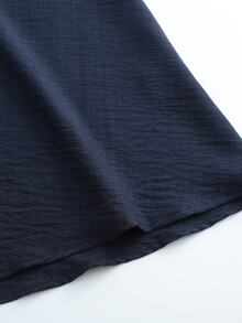 RosyDaze Fall/Winter Dress Festival Outfits Party Going Out Graduation Civil Brunch Elegant Casual Formal Holiday Business Napoleon Fairy Ruffle Dress - Navy Blue - View 7