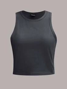 Tseoso 休閒極簡風 95%棉 百搭圓領 4件組 女款純色背心，適合夏季 - 彩色 - 查看 5