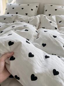 Luxury Soft Double Duvet Cover Set, Modern Stylish Bedding Set For Bedroom - White - View 6