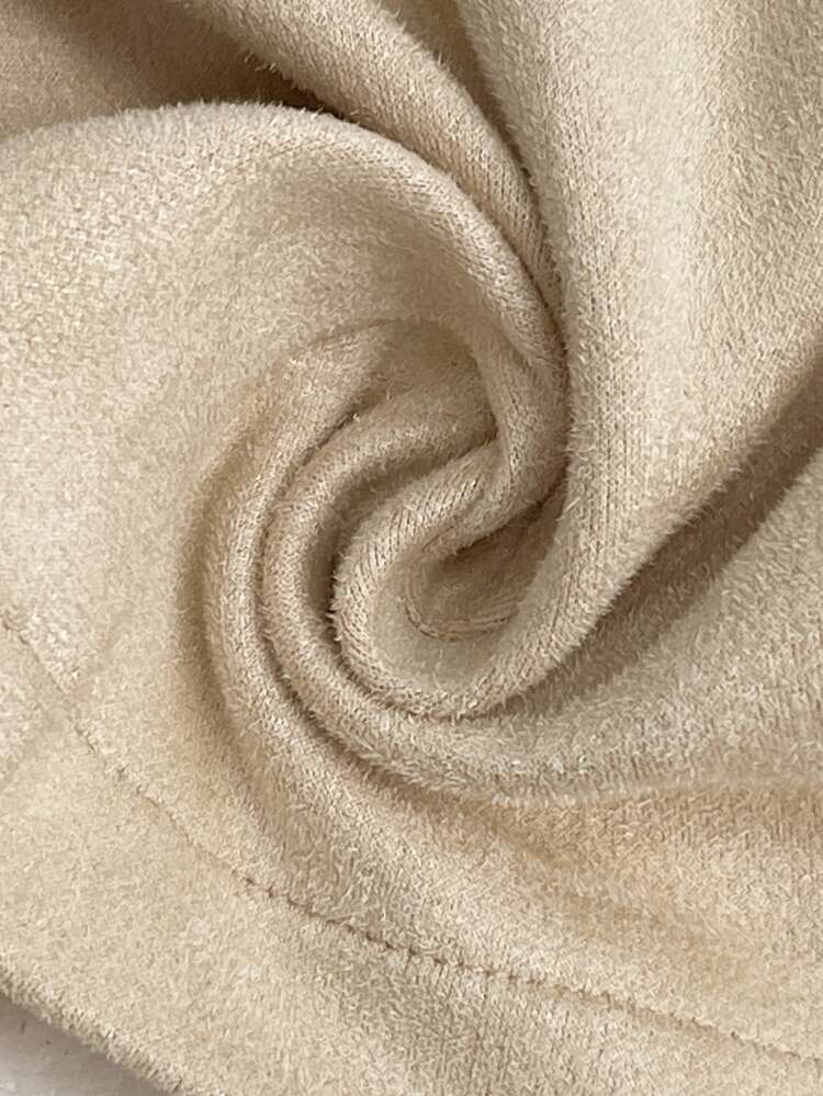 Elyressa Women's Solid Color Long Sleeve Zip-Up Napoleon Jacket - Apricot - View 7