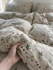 Luxury Soft Double Duvet Cover Set, Modern Stylish Bedding Set For Bedroom - Beige - View 5