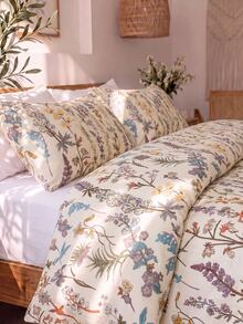 Luxury Soft Double Duvet Cover Set, Modern Stylish Bedding Set For Bedroom - Apricot - View 5